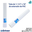 TUBO DE EXTENSION PVC 1 1/2" X 10" GIVEN