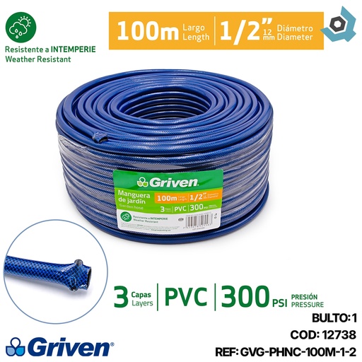 [12738] MANGUERA 1/2" 100 METROS GRIVEN