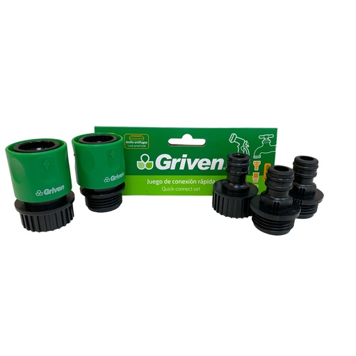 [12858] JUEGO DE CONEXION RAPIDA 3/4" GRIVEN
