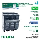 BREAKER PARA EMPOTRAR TERMOMAGNETICO 100A 3P TROEN