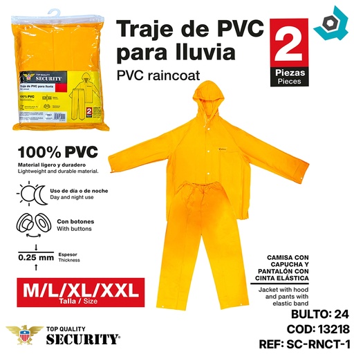[13218] TRAJE IMPERMEABLE XL SECURITY