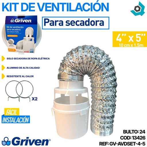 [13426] KIT DE VENTILACION PARA SECADORA GRIVEN