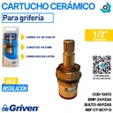 CARTUCHO CERAMICO 1/2" PARA GRIFERIAS GRIVEN