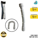 SIFON FLEXIBLE UNIVERSAL 1 1/2" - 1 1/4" METALES ALEADOS