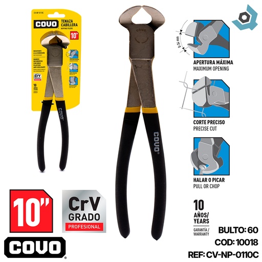 [10018] TENAZA CABILLERA 10" COVO