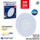 LAMPARA LED PARA EMPOTRAR REDONDA 3W 3.3" LUZ NATURAL ANGEL LIGHT
