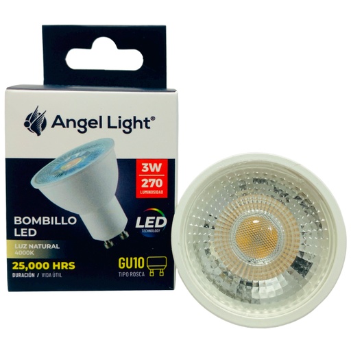 [10407] BOMBILLO LED DICROICO 3W GU10 4000K ANGEL LIGHT