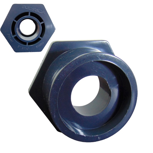 [10469] BUJE REDUCCION DE PVC PRES 3" X  1 1/2" EXC TUBRICA