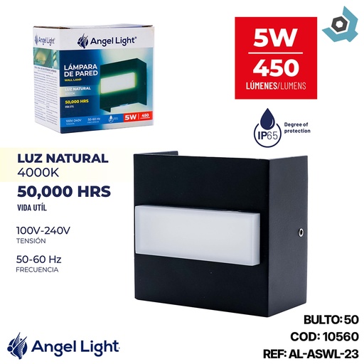 [10560] LAMPARA DE PARED 5W LUZ NATURAL ANGEL LIGHT