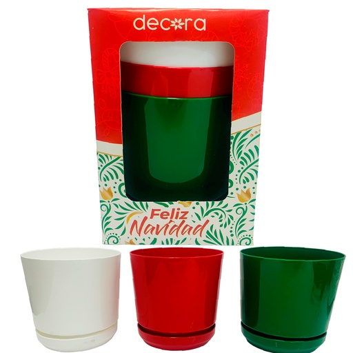 [10593] TRIPACK MATERO PLATO PP ART CIL LISO D-10