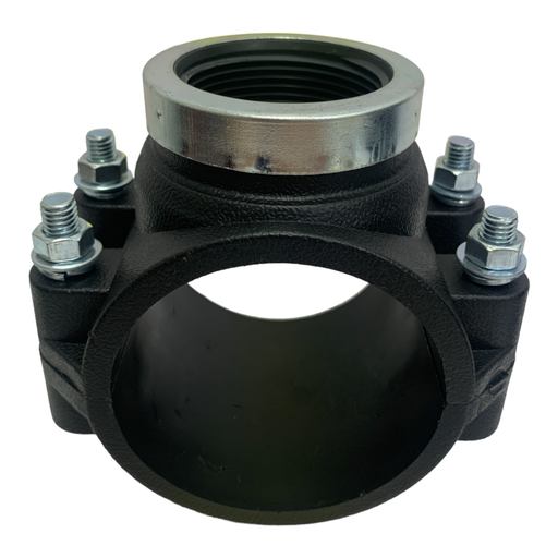 [10614] ABRAZADERA PARA RIEGO PP CON ROSCA 75MM X 1 1/2" TUBRICA