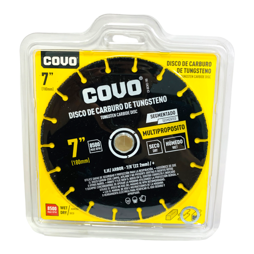 [10856] DISCO DE CARBURO DE TUNGSTENO 7" COVO