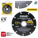 DISCO DE CARBURO DE TUNGSTENO 4 1/2" COVO