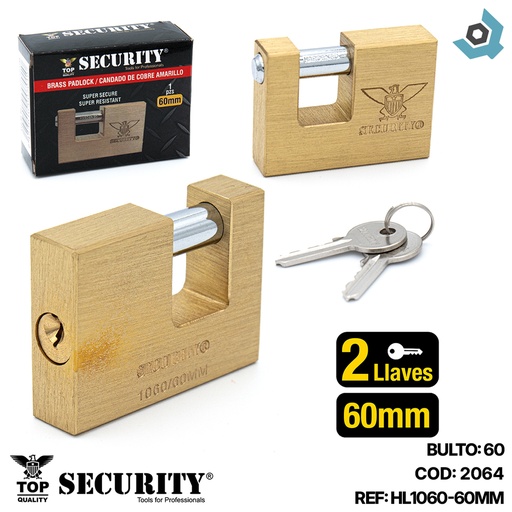 [2064] CANDADO 60MM ANTICIZALLA SECURITY