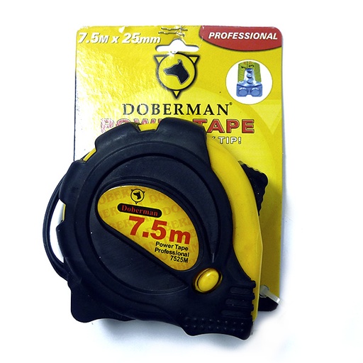 [2690] CINTA METRICA 7.5M X 25MM DOBERMAN