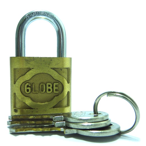 [3910] CANDADO 30MM BRONCE GLOBE