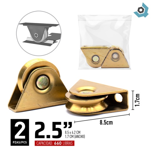 [6567] RUEDAS O ROLDANA PARA PORTON 60MM - 2,36"