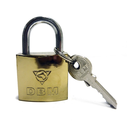 [6621] CANDADO 30MM DORADO DOBERMAN