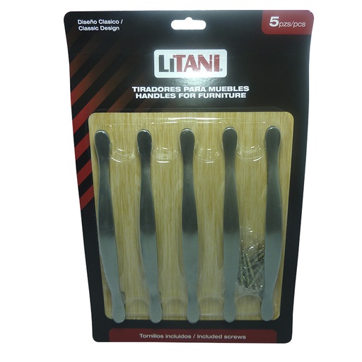 [6728] JUEGO DE TIRADORES 5PZAS 160MM LITANI