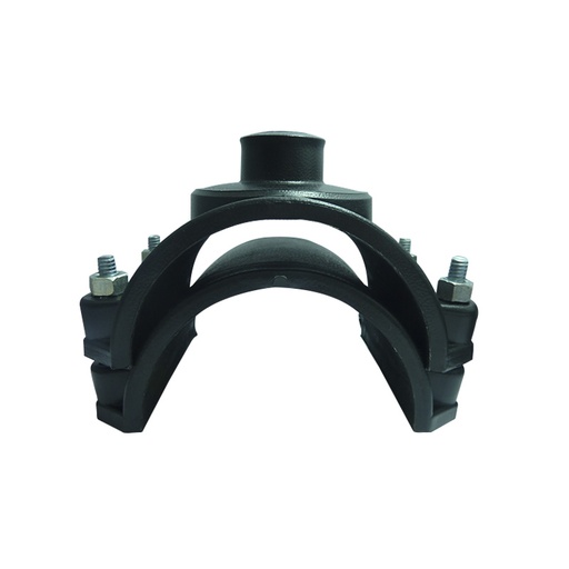 [6855] ABRAZADERA SENCILLA 110MM 4" SALIDA 3/4" PARA RIEGO FAPLAST