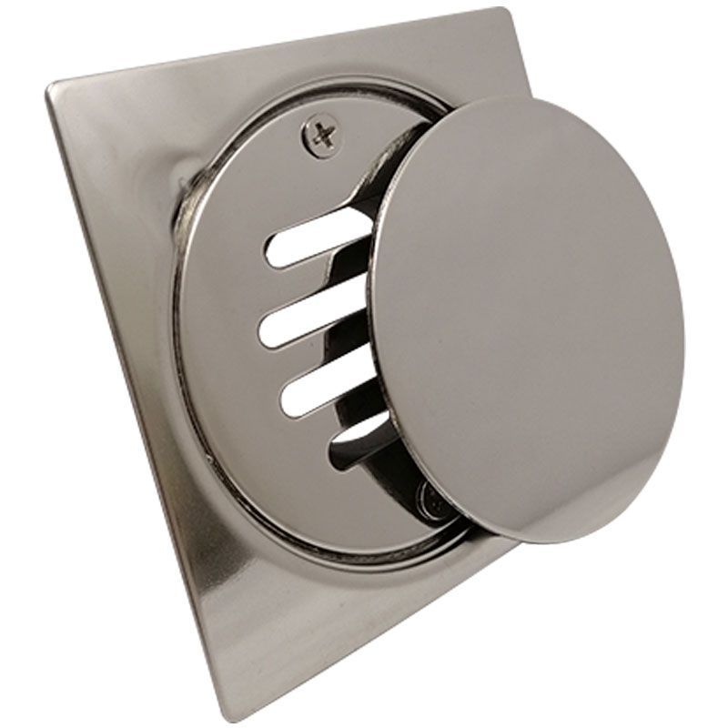 DESAGUE DE PISO 4" X 4" ACERO INOXIDABLE CON TAPA GRIVEN