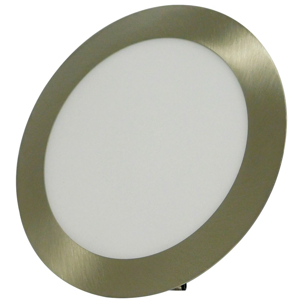 LAMPARA LED PARA EMPOTRAR REDONDA 12W NIQUELADA LUZ BLANCA ANGEL LIGHT