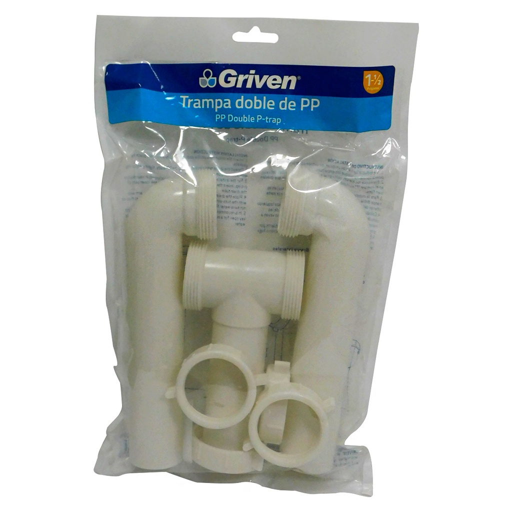 SIFON PARA FREGADERO 1 1/2" DOBLE GRIVEN