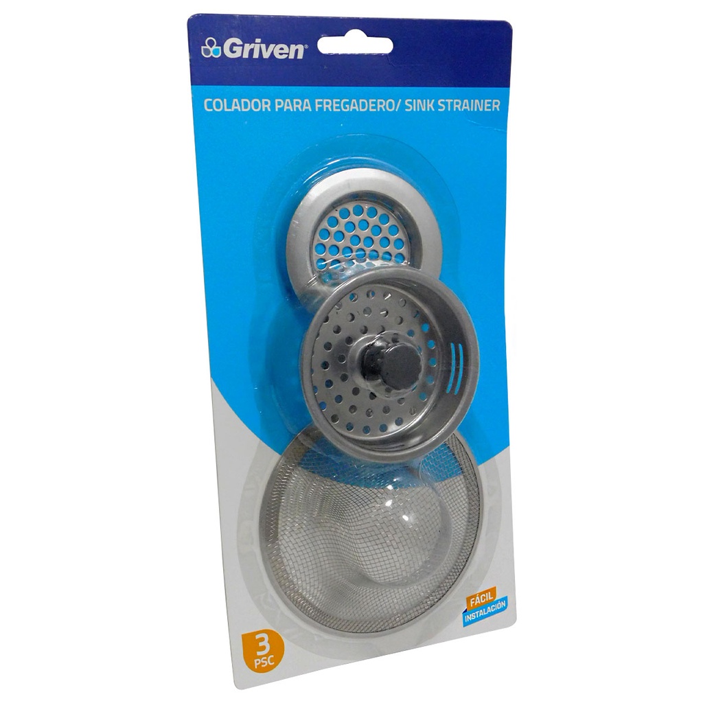 COLADOR PARA FREGADERO 3 PIEZAS GRIVEN