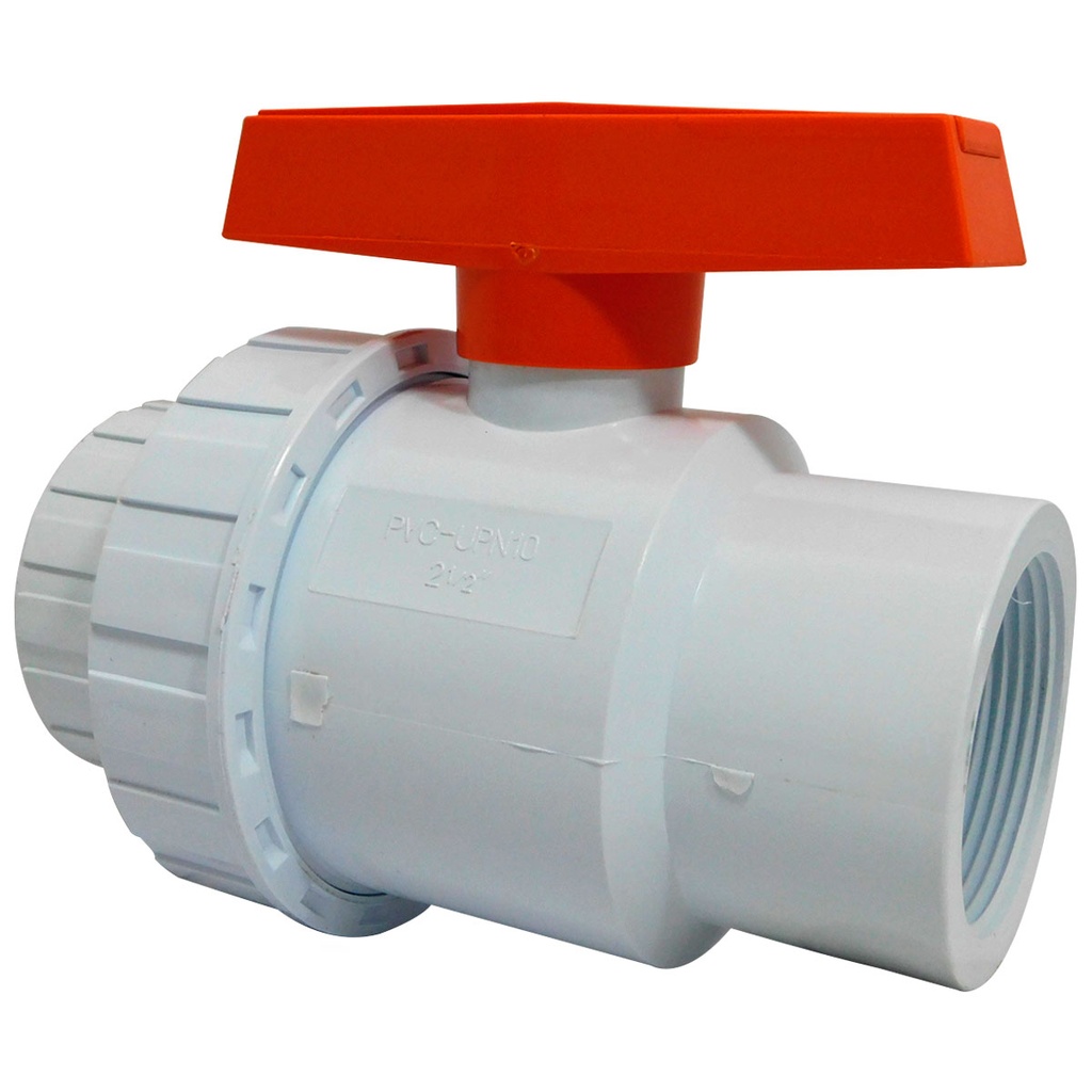 VALVULA 2 1/2" DE PVC CON ROSCA TUBRICA