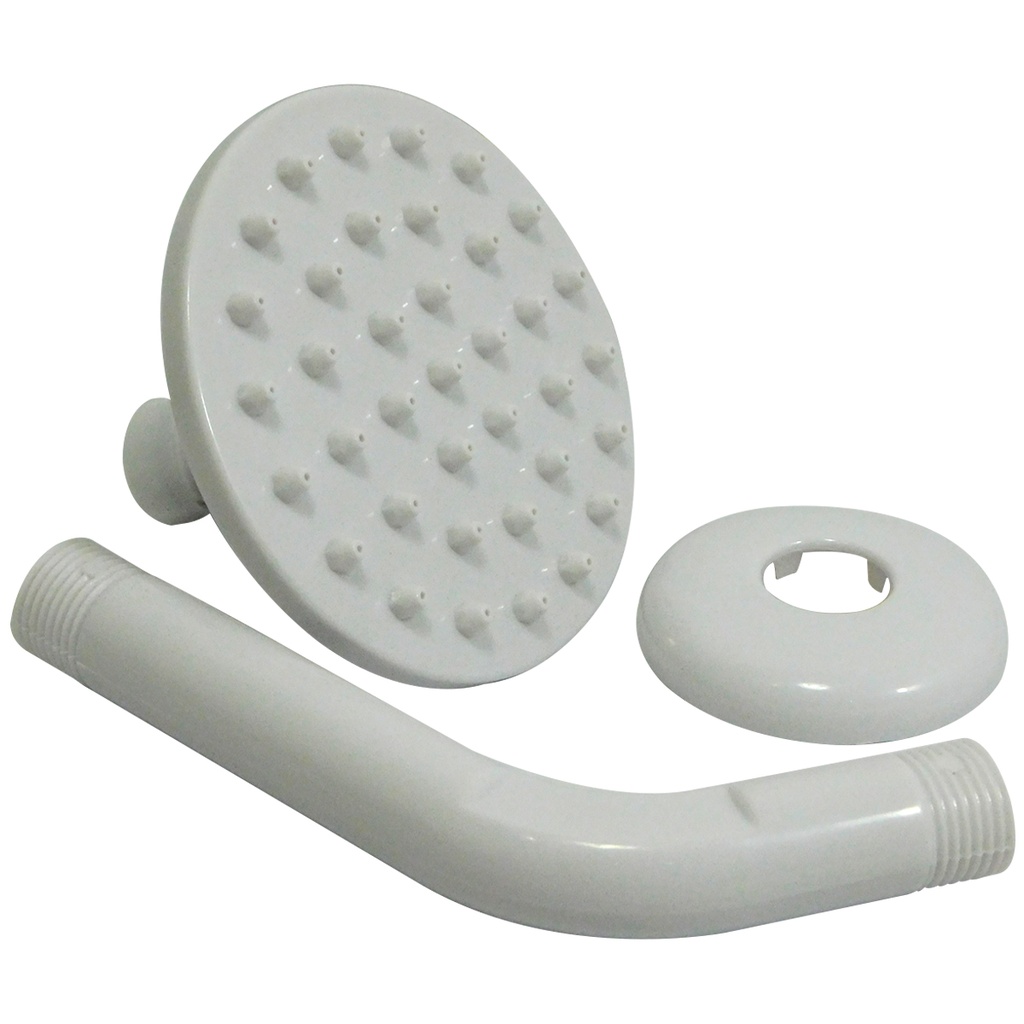 REGADERA PARA BANO 4" ABS BLANCO GRIVEN