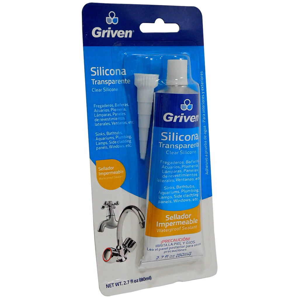SELLADOR DE SILICONA TRANSPARENTE 80ML GRIVEN