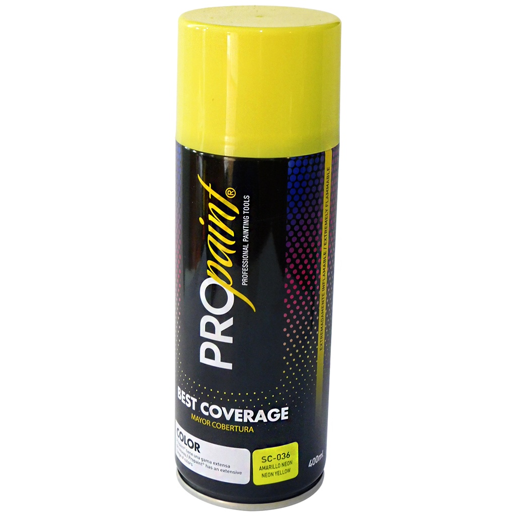 PINTURA EN SPRAY AMARILO NEON PRO PAINT