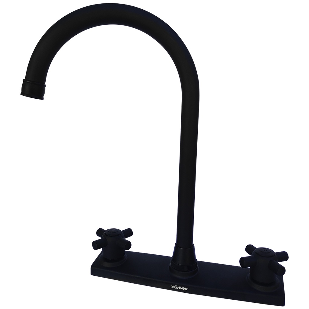 GRIFERIA PARA FREGADERO 8" MANIJA CRUZ GRIVEN BLACK