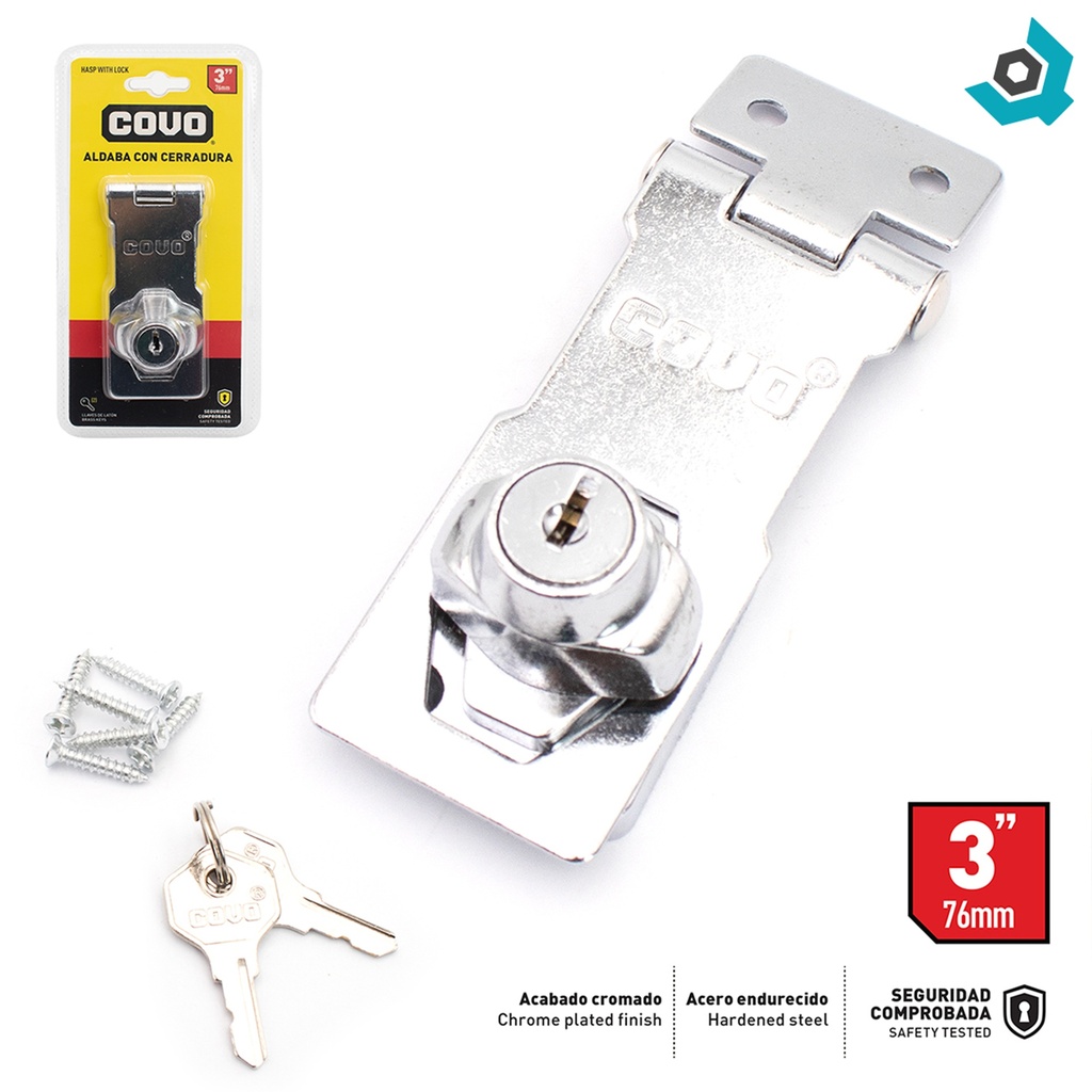 ALDABA 3" CON CERRADURA COVO