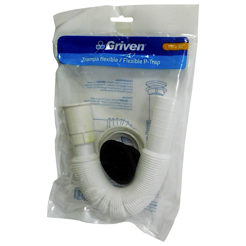 SIFON PARA LAVAMANOS 1 1/4" X 30" FLEXIBLE GRIVEN