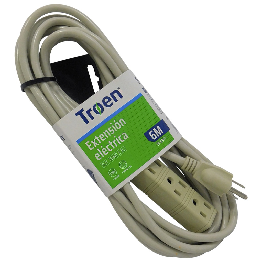 EXTENSION ELECTRICA 6MTS 3 TOMAS TROEN