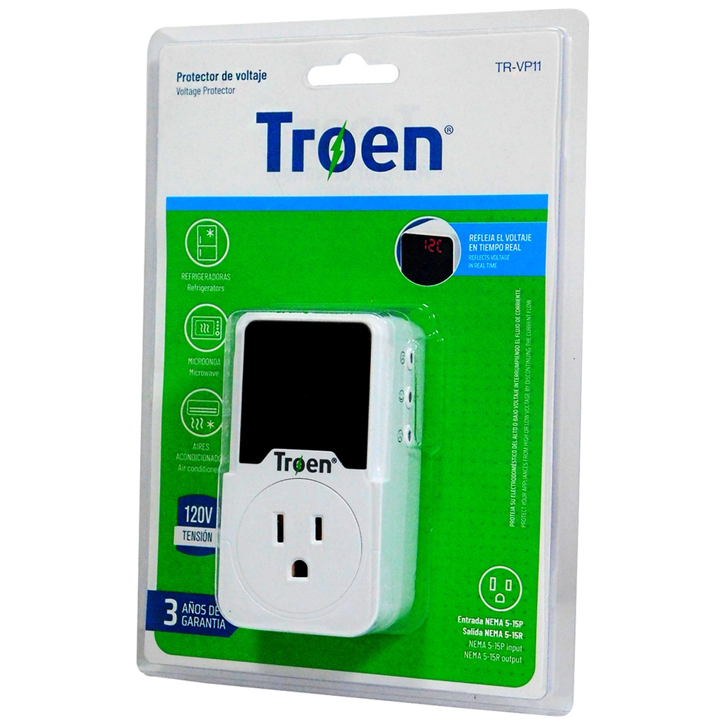 PROTECTOR DE VOLTAJE 120V DIGITAL TROEN