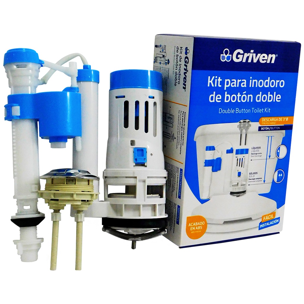 HERRAJE PARA W.C DE BOTON DOBLE GRIVEN