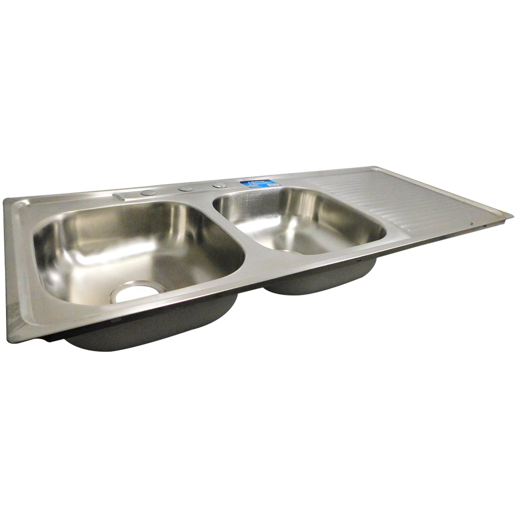 FREGADERO DOBLE 39 X 53 CM CON ESCURRIDOR GRIVEN