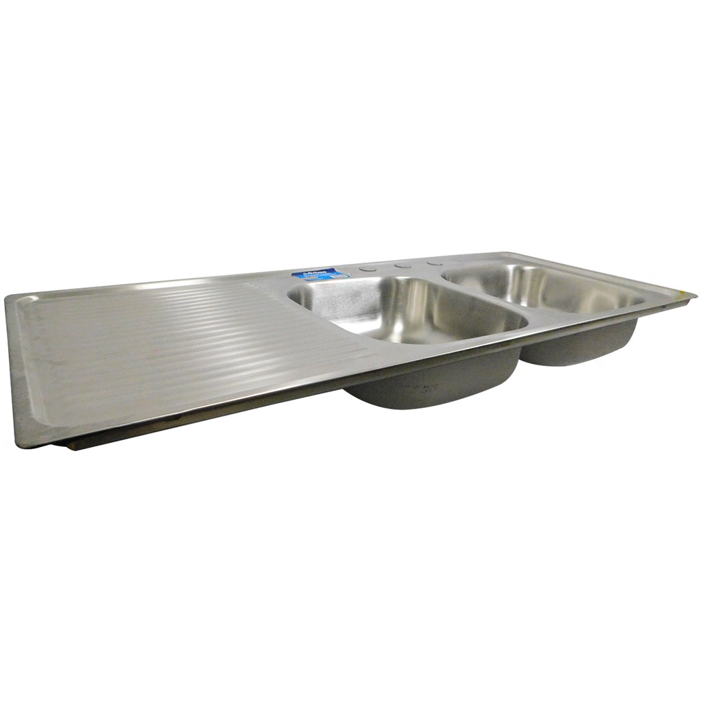 FREGADERO DOBLE 35 X 35.5 CM CON ESCURRIDOR GRIVEN