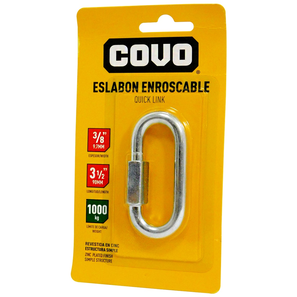 BANDOLA CON SEGURO ENROSCABLE 3 1/2" COVO