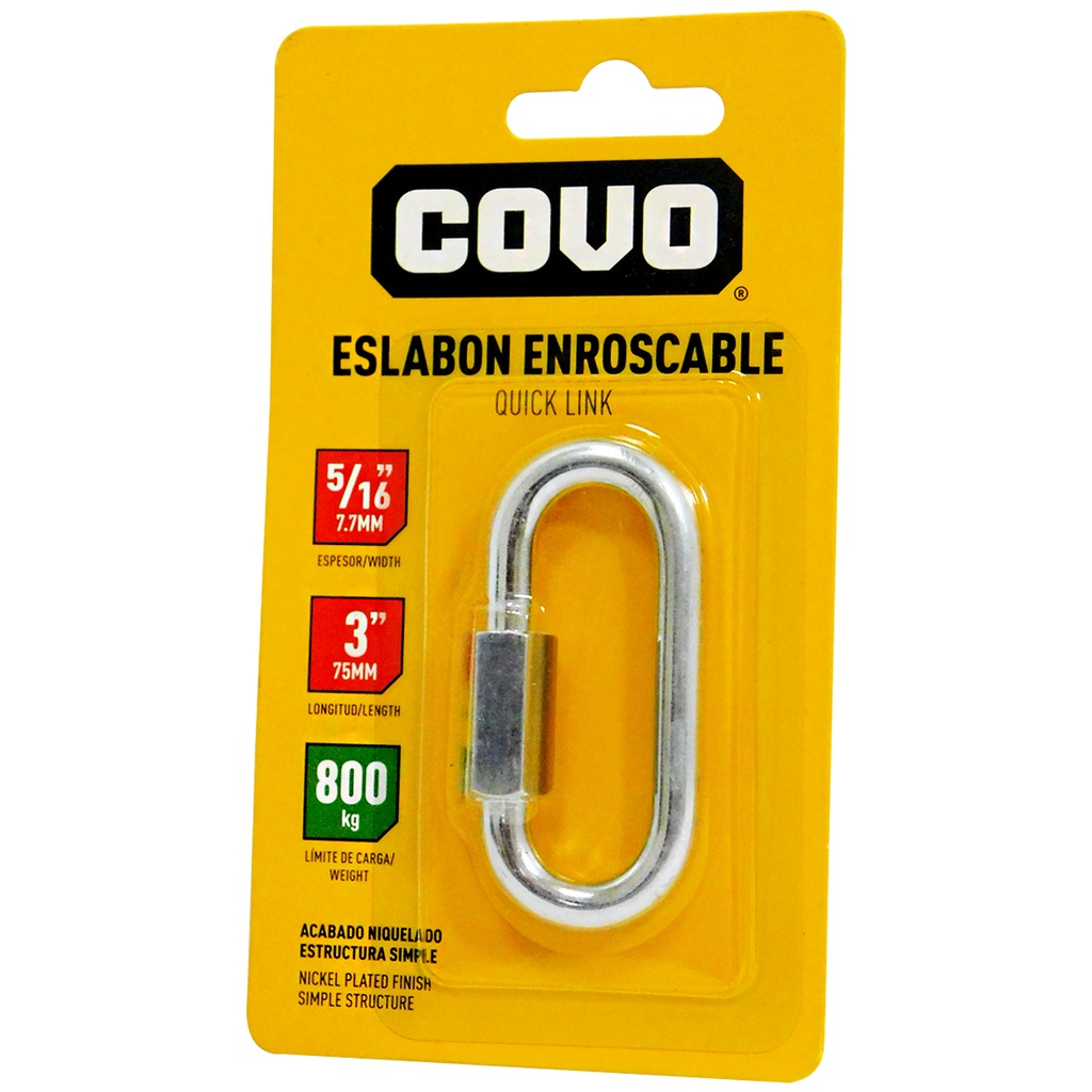BANDOLA CON SEGURO ENROSCABLE 3" COVO