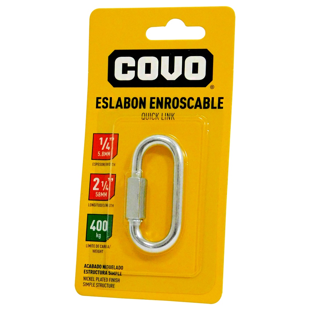 BANDOLA CON SEGURO ENROSCABLE 2 1/4" COVO