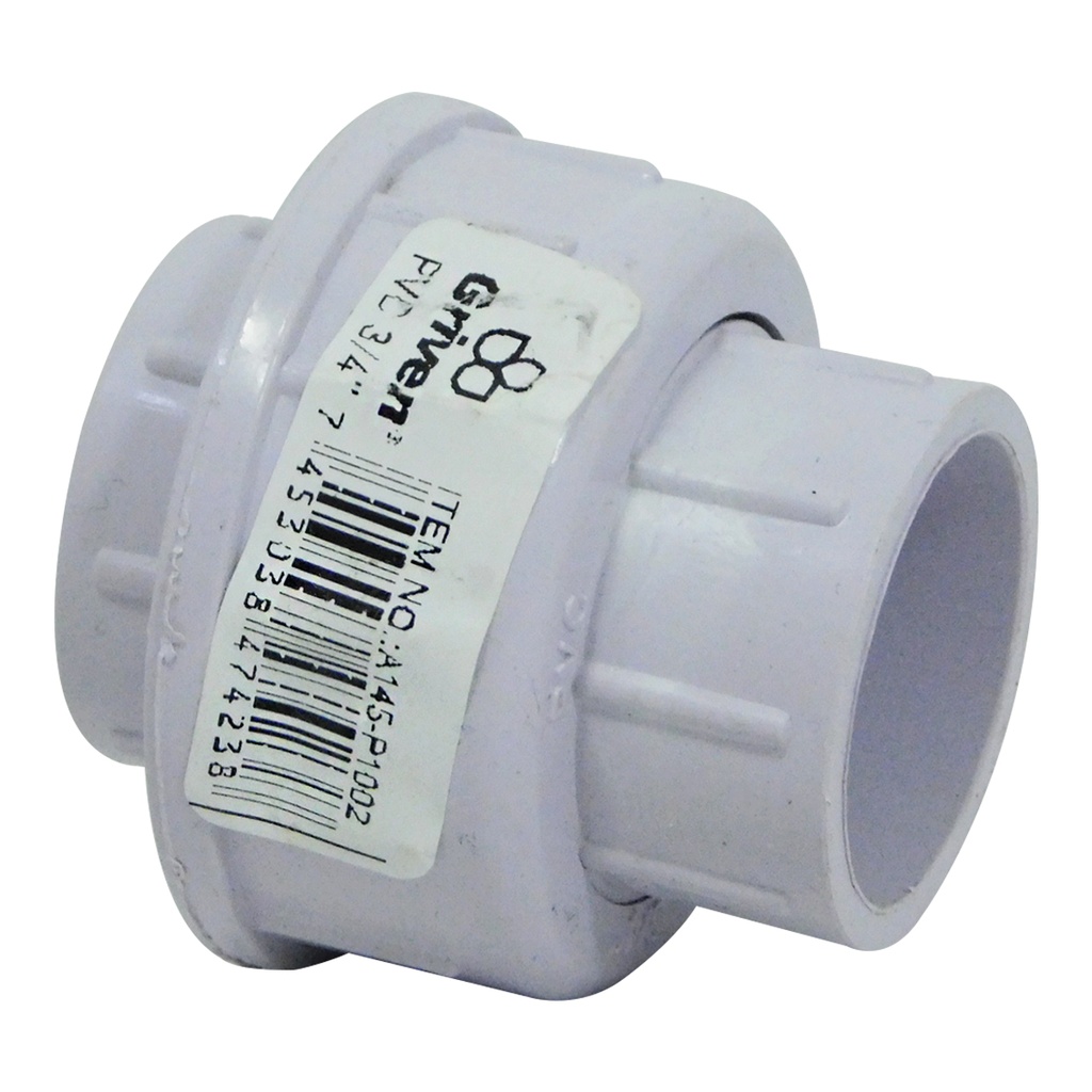 UNION UNIVERSAL 3/4" DE PVC SIN ROSCA GRIVEN
