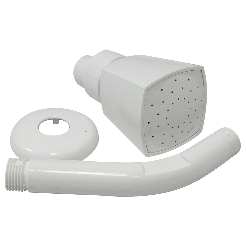REGADERA PARA BANO 2.5" ABS BLANCO GRIVEN