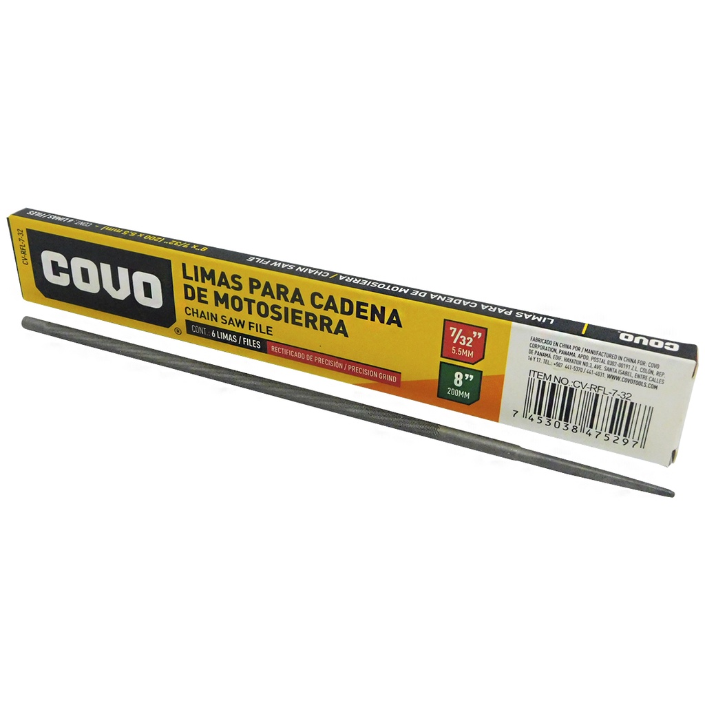 LIMA PARA CADENA DE MOTOSIERRA 7/32" COVO