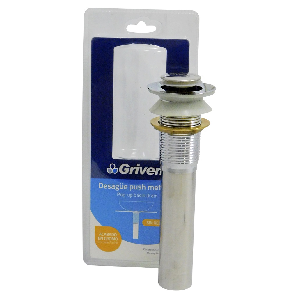 DESAGUE PARA LAVAMANOS 1 1/4" X 20CM PUSH PEQUENO GRIVEN