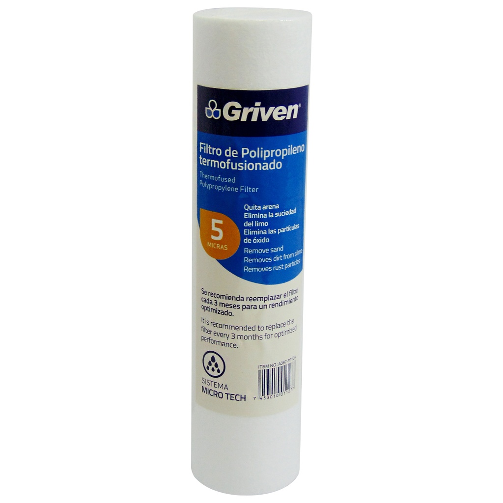 FILTRO DE POLIPROPILENO TERMOFUSIONADO GRIVEN