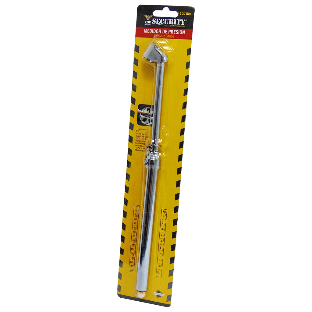 MEDIDOR DE PRESION PARA NEUMATICOS 150PSI SECURITY