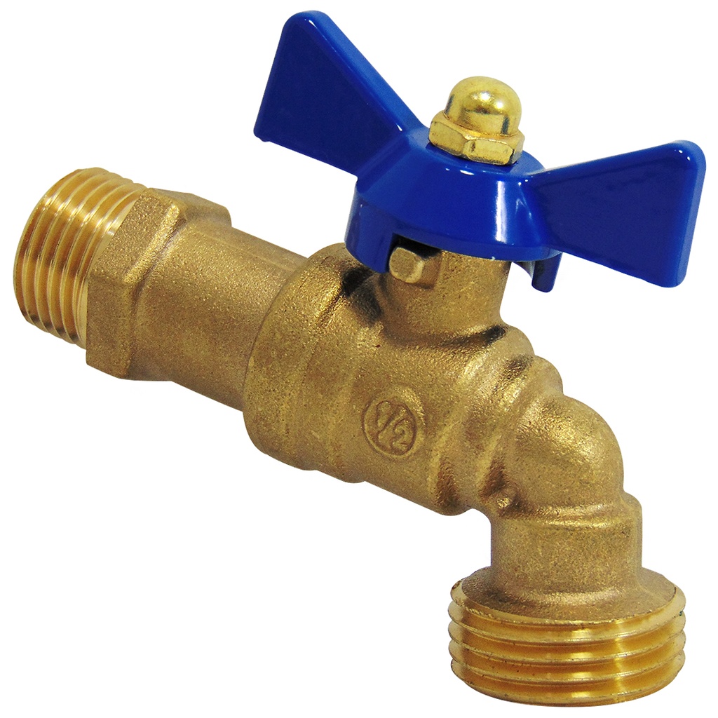 LLAVE DE CHORRO 1/2" DE BRONCE ESFERA DE COBRE GRIVEN